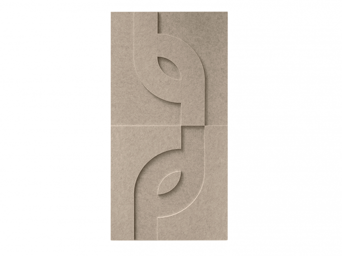 Maeven Art akoestische 3D panelen Maya V - Beige (set van 2)