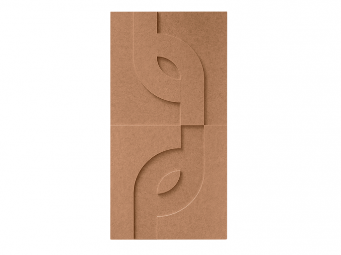 Maeven Art akoestische 3D panelen Maya V - Cognac (set van 2)