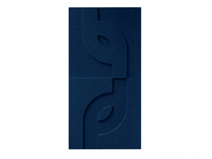 Maeven Art akoestische 3D panelen Maya V - Navy Blue (set van 2)