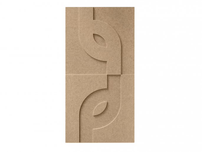 Maeven Art akoestische 3D panelen Maya V - Sand (set van 2)