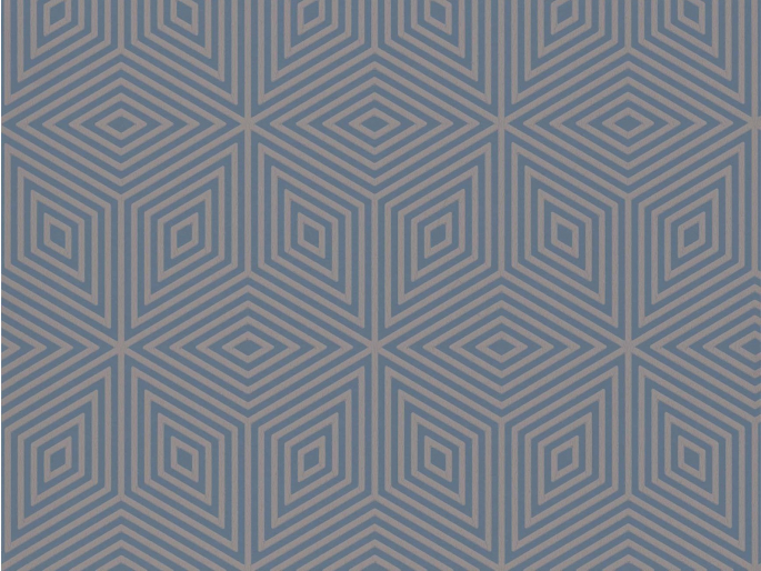 Paint & Paper Library Marquetry Tile - Blue Blood