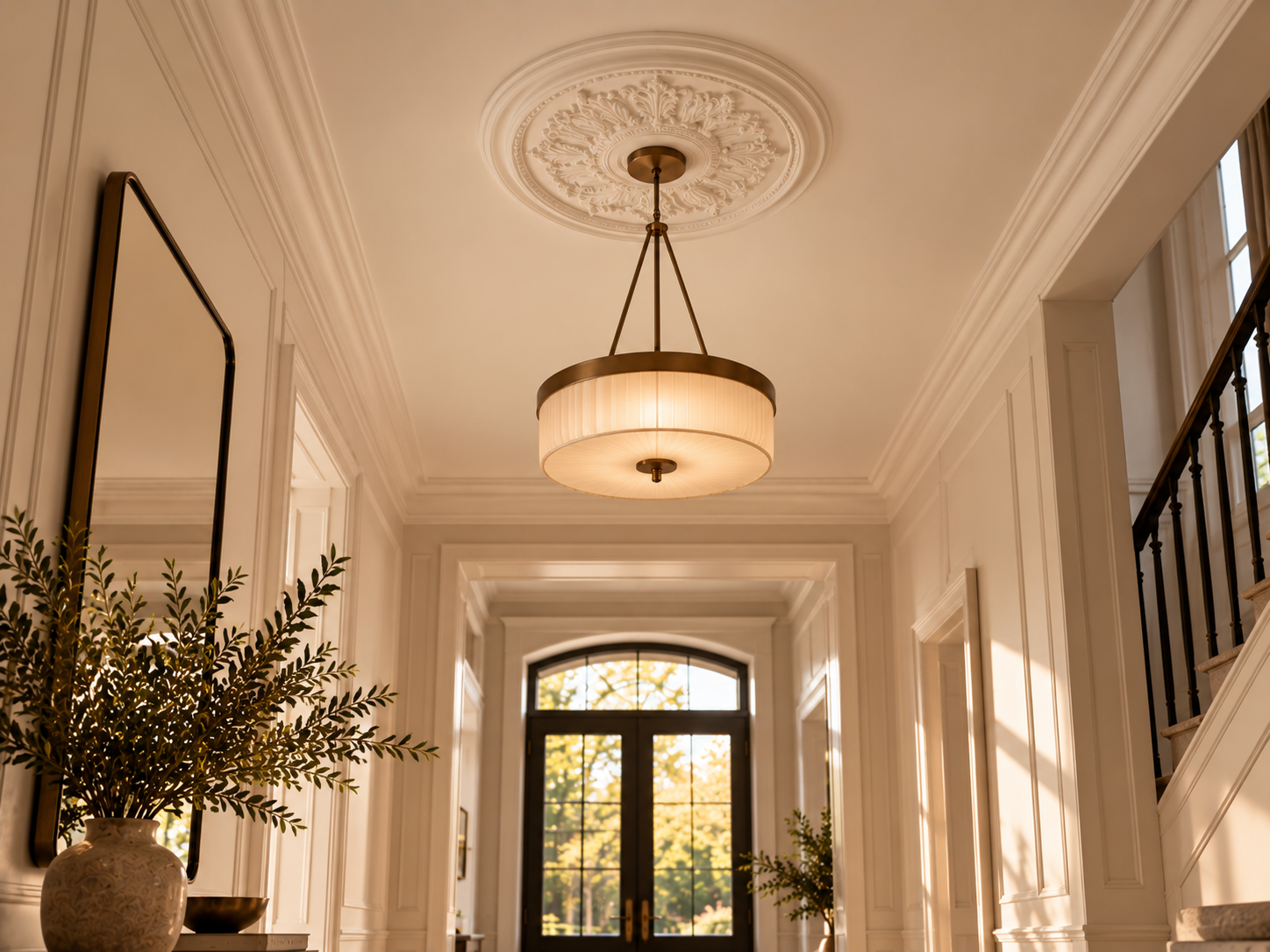 Orac plafondrozet met decoratief reliëf in een stijlvol interieur