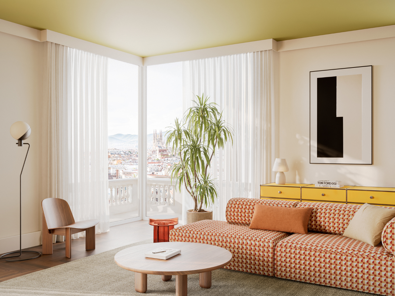 Orac gordijnkoof CX216 in woonkamer